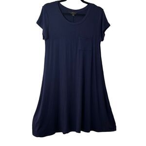 Mix by 41Hawthorn navy single pocket soft short sleeve swing dress M